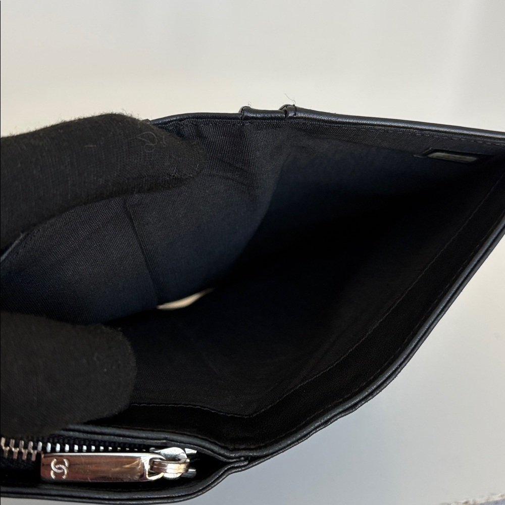 CHANEL Black Wallet with Silver Logo - Picture 9 of 11